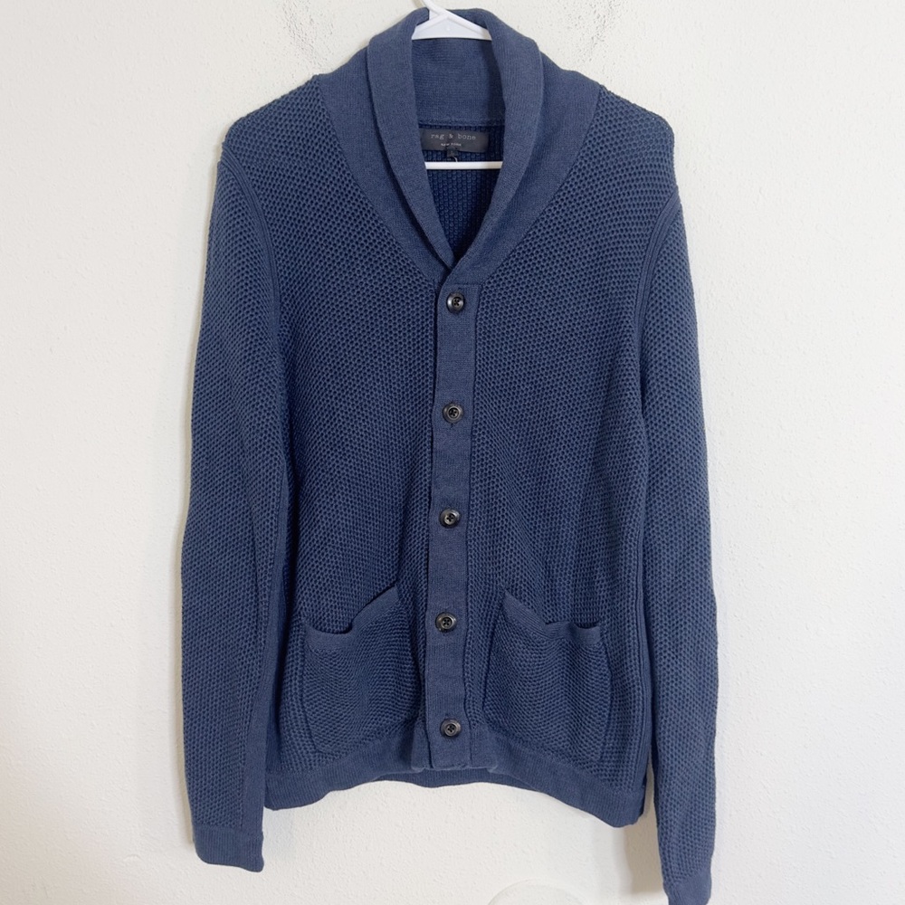 Rag & Bone mens knit button up cardigan sweater